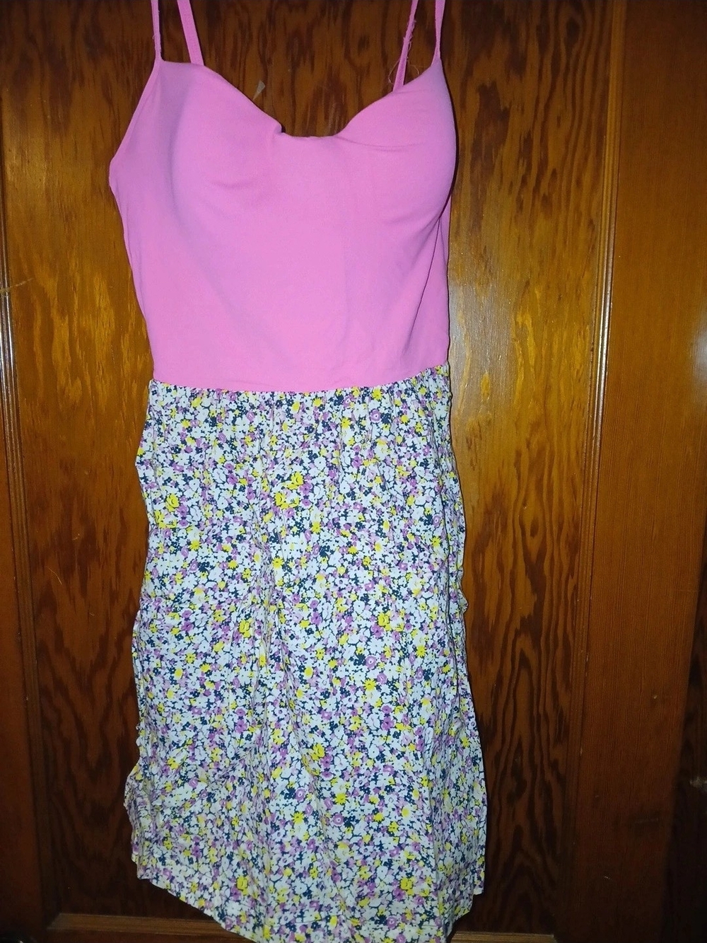 PINK Floral Mini Dress  Size Medium